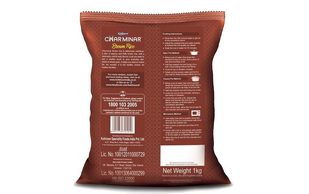 Kohinoor Char Minar Brown Rice   Pack  1 kilogram